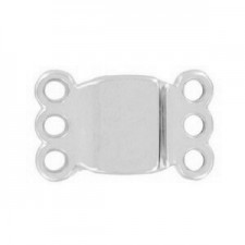 DQ metal Magnetic clasp 3 rings Antique silver